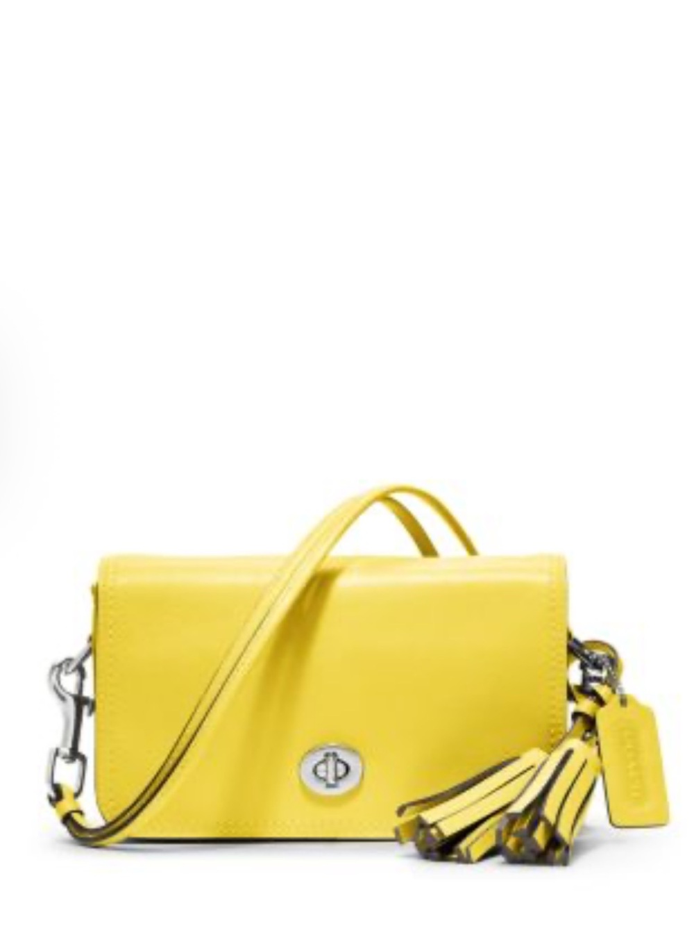 Coach Vintage Legacy Penny Yellow Crossbody with Tassel